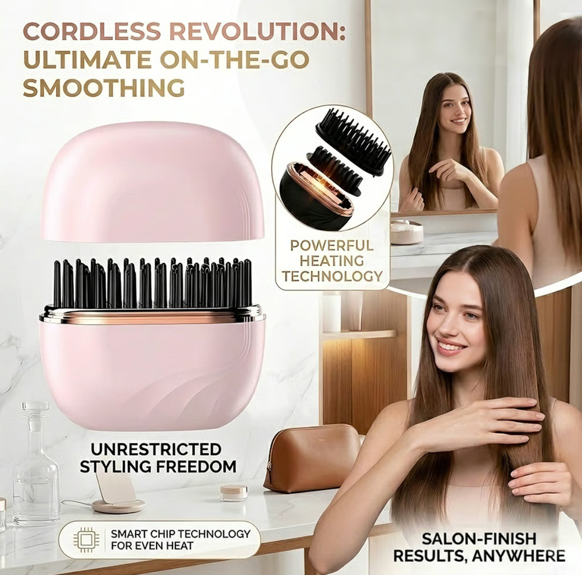 ✨ Premium Hair Detangling & Scalp Massage Brush